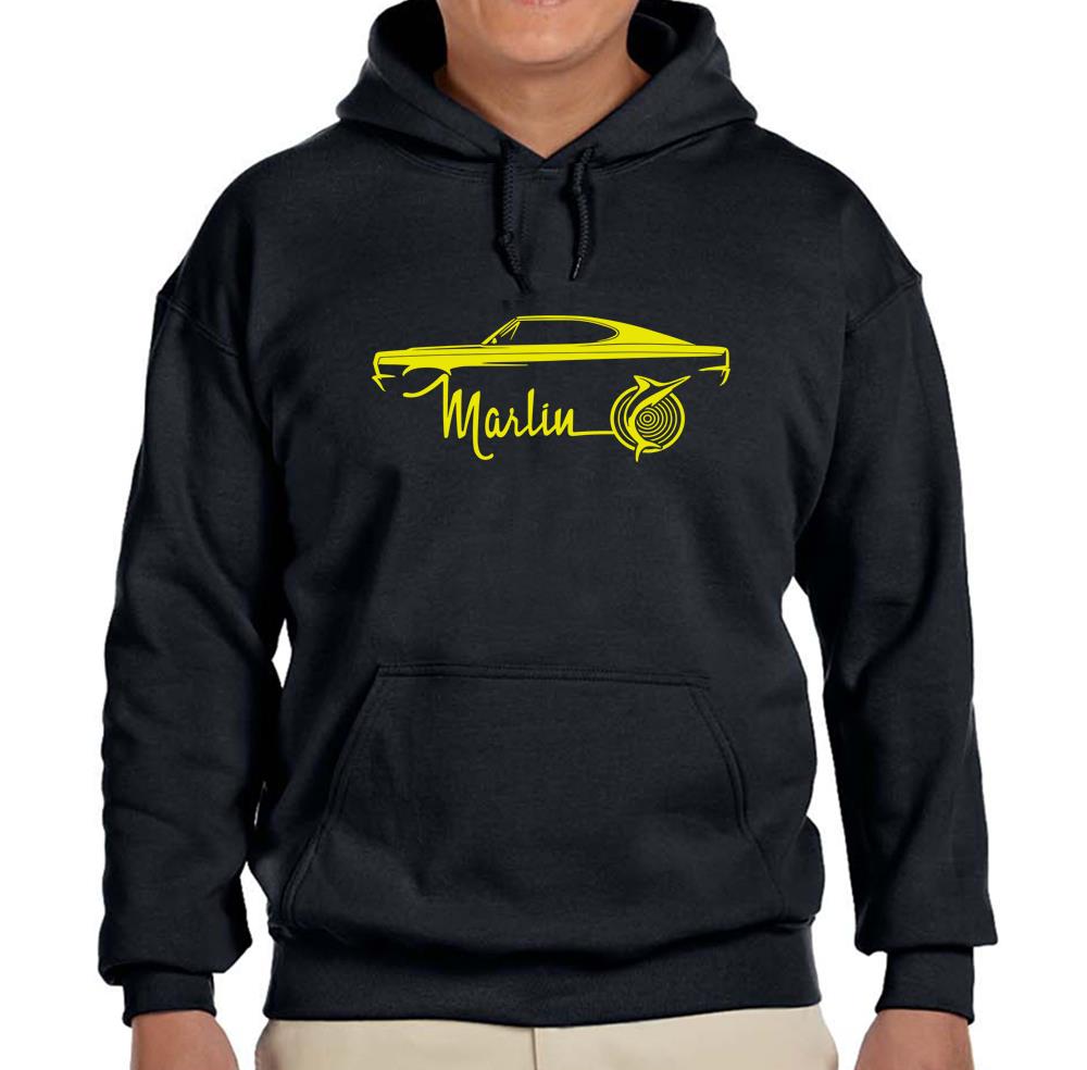 1967 AMC Marlin Black Hoodie Sweatshirt FREE SHIP - Picture 7 of 7