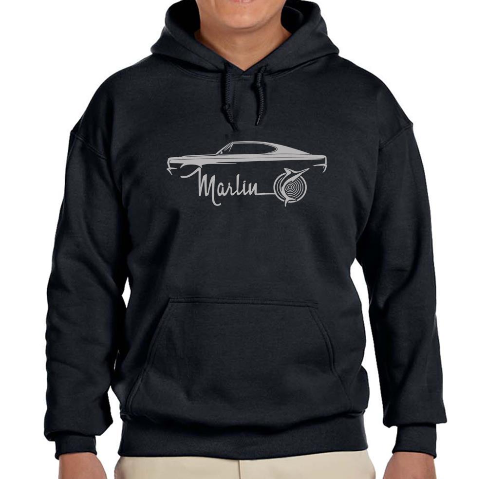 1967 AMC Marlin Black Hoodie Sweatshirt FREE SHIP - Picture 6 of 7