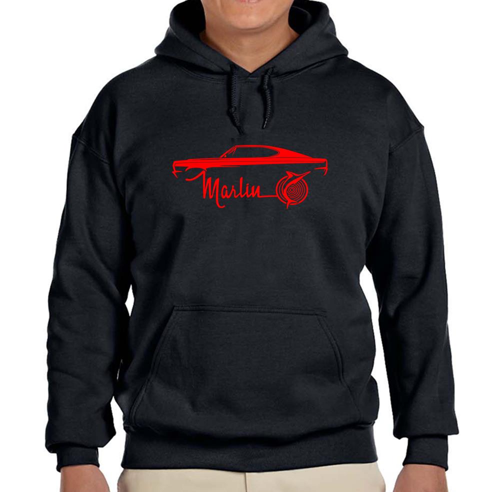 1967 AMC Marlin Black Hoodie Sweatshirt FREE SHIP - Picture 5 of 7