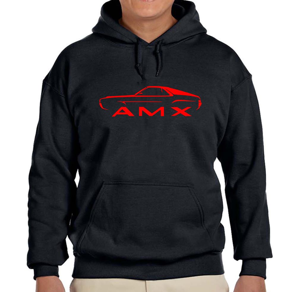 1968 1969 AMC AMX Black Hoodie Sweatshirt FREE SHIP - Picture 5 of 7