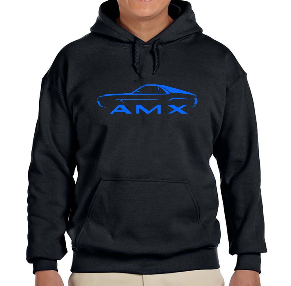 1968 1969 AMC AMX Black Hoodie Sweatshirt FREE SHIP - Picture 2 of 7