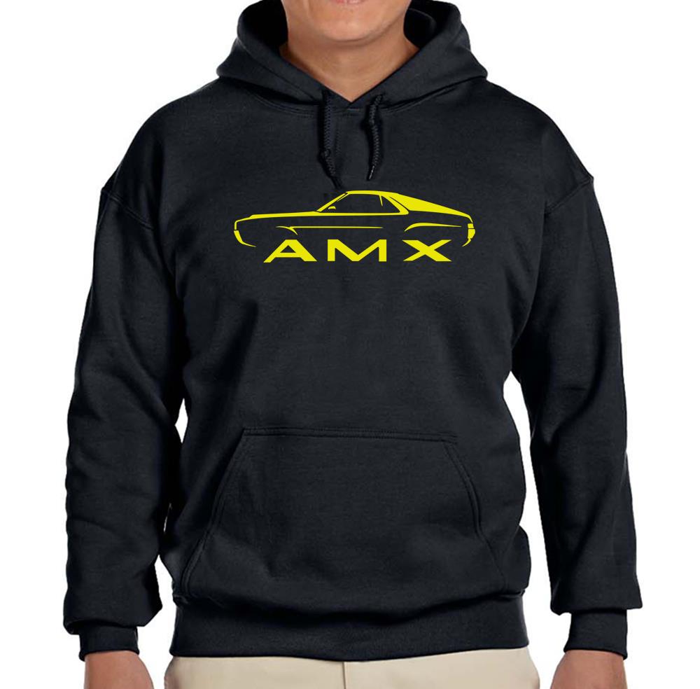 1968 1969 AMC AMX Black Hoodie Sweatshirt FREE SHIP - Picture 7 of 7