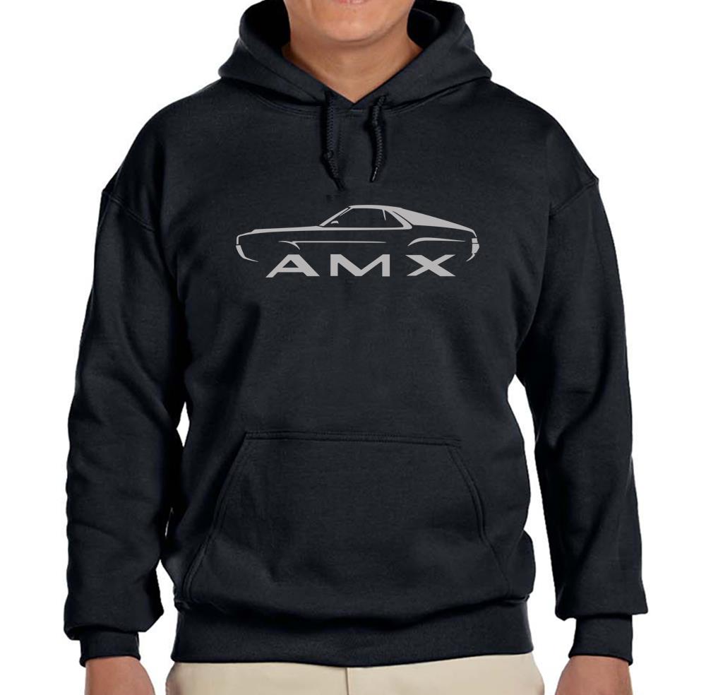 1968 1969 AMC AMX Black Hoodie Sweatshirt FREE SHIP - Picture 6 of 7