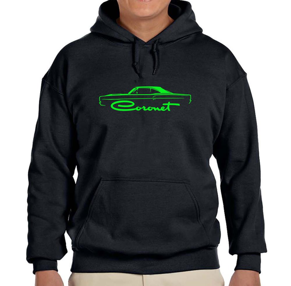 1968 1969 Coronet schwarzer Hoodie Sweatshirt KOSTENLOSER VERSAND - Bild 3 von 7