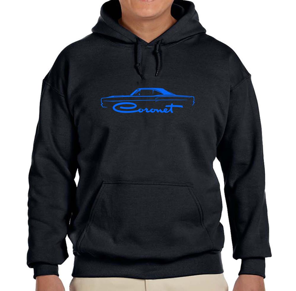 1968 1969 Coronet schwarzer Hoodie Sweatshirt KOSTENLOSER VERSAND - Bild 2 von 7
