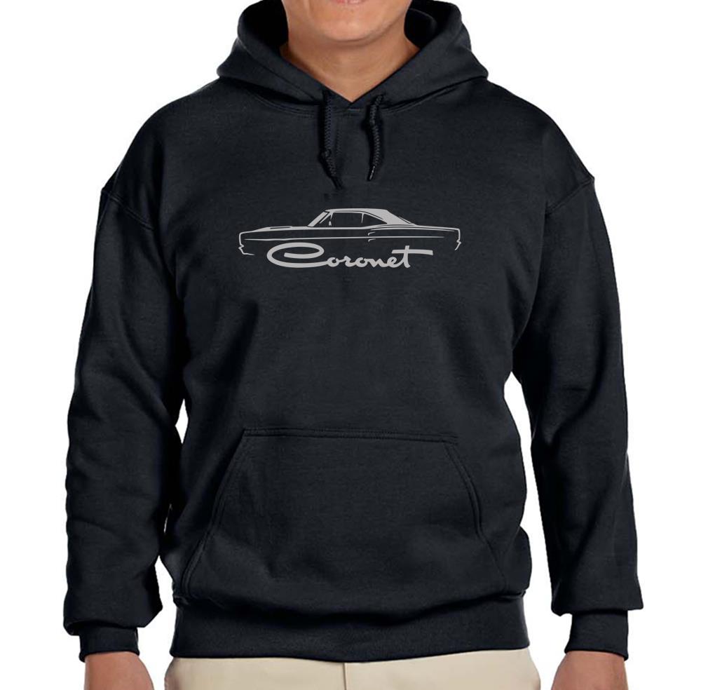 1968 1969 Coronet schwarzer Hoodie Sweatshirt KOSTENLOSER VERSAND - Bild 6 von 7