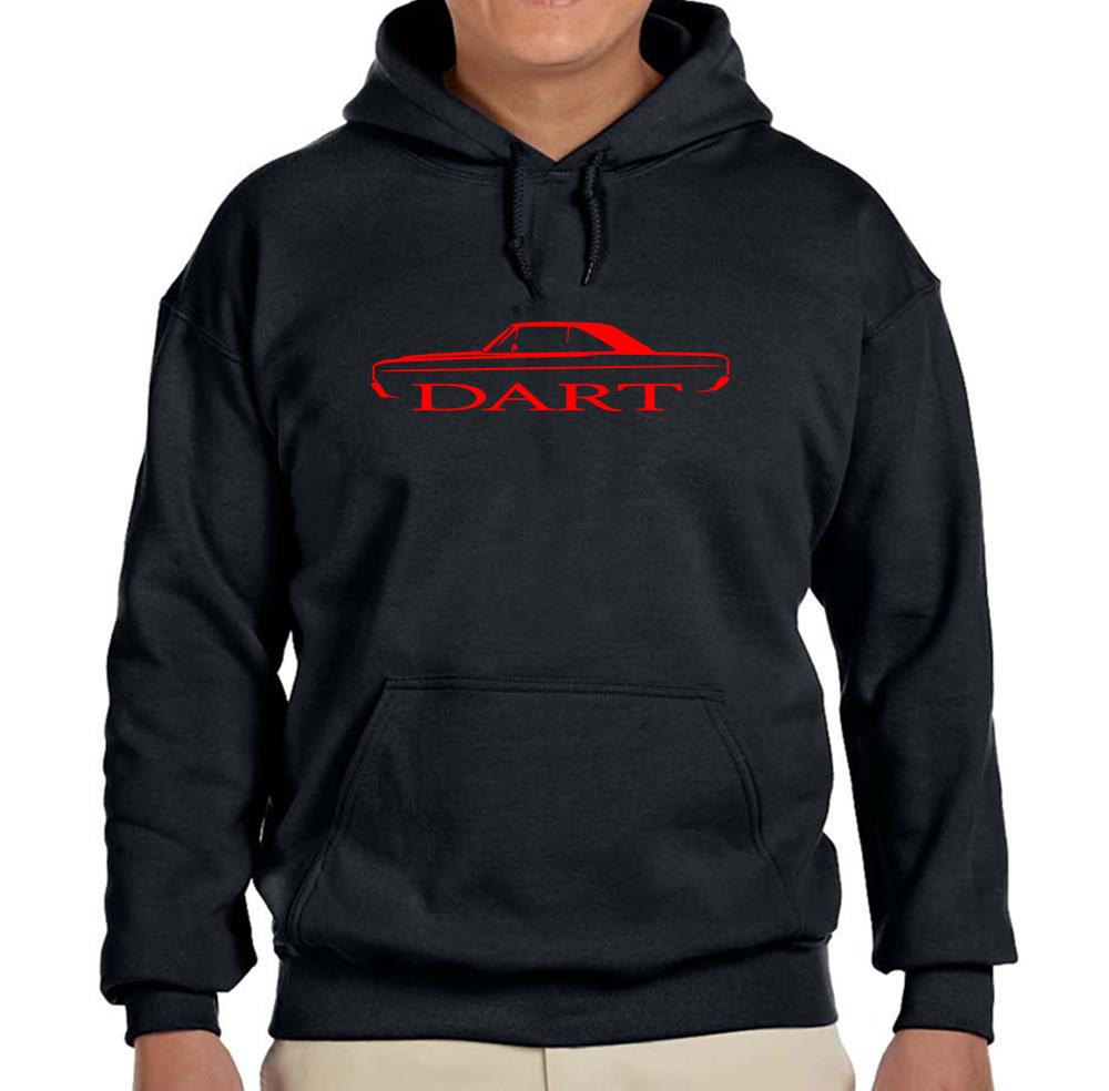 1967 1968 1969 1970 Dart Black Hoodie Sweatshirt FREE SHIP - Picture 5 of 7