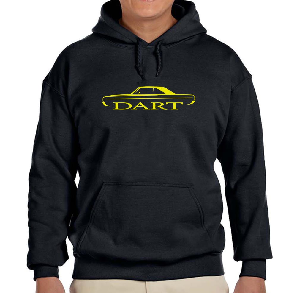 1967 1968 1969 1970 Dart Black Hoodie Sweatshirt FREE SHIP - Picture 7 of 7