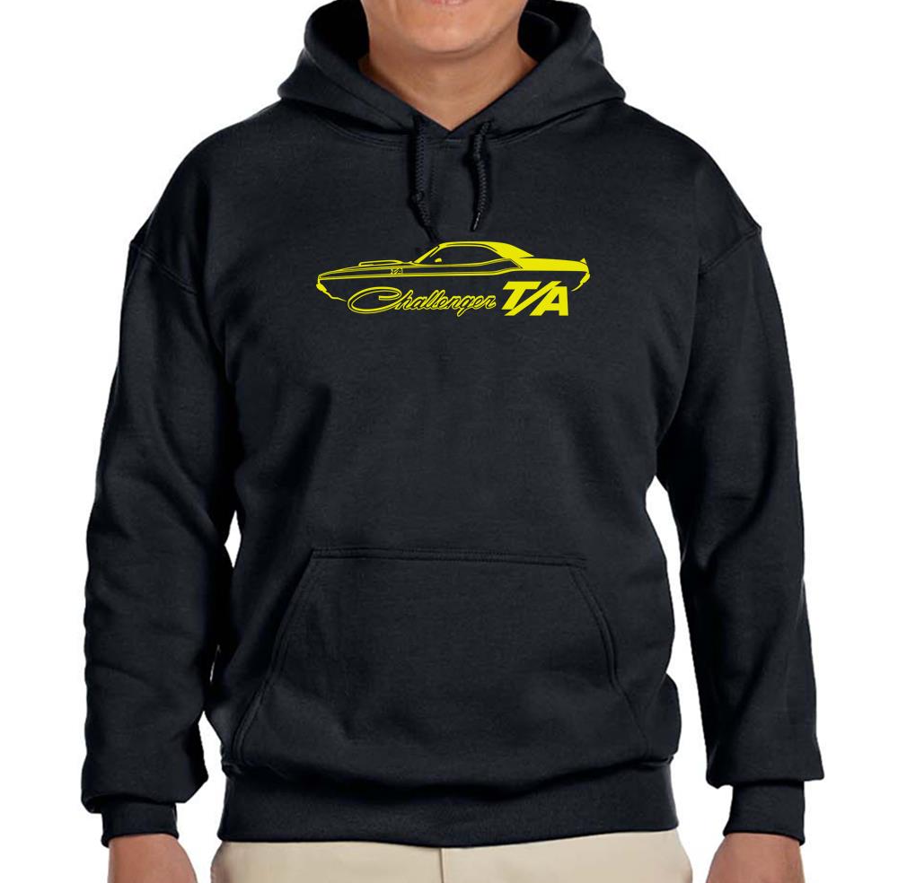 1970 Challenger TA schwarz Hoodie Sweatshirt KOSTENLOSER VERSAND - Bild 7 von 8