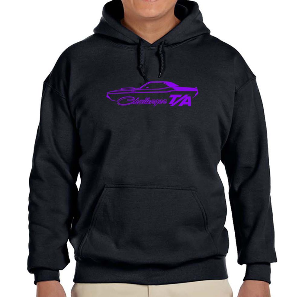 1970 Challenger TA schwarz Hoodie Sweatshirt KOSTENLOSER VERSAND - Bild 8 von 8