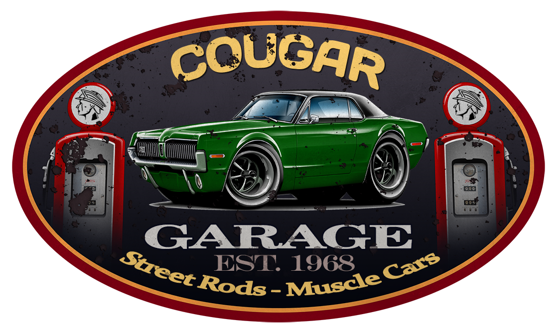 1967 1968 Mercury Cougar Hardtop Garage Sign Wall Art Graphic Sticker - Picture 2 of 4