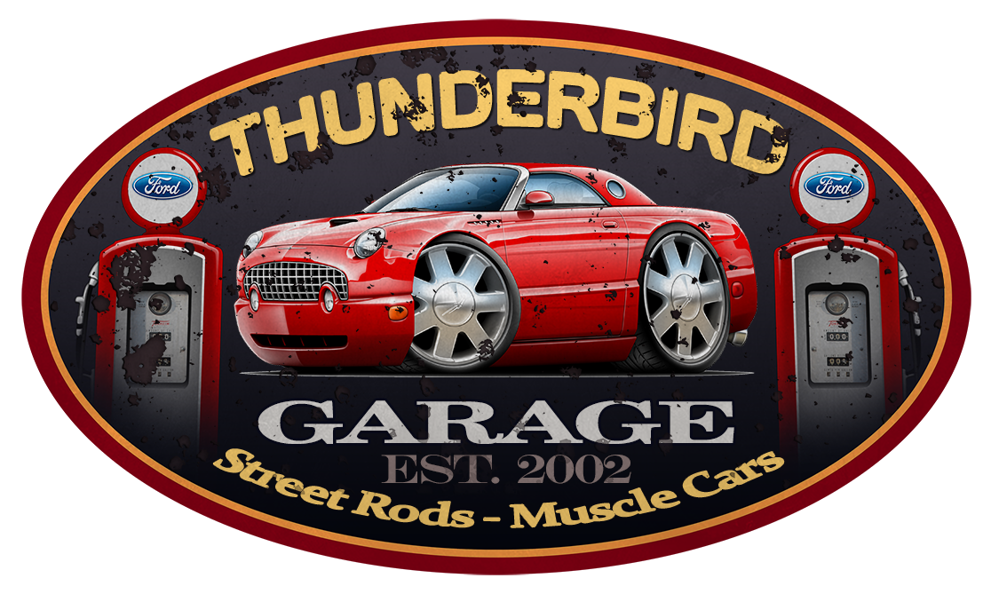2002-05 Ford Thunderbird Hardtop Garage Sign Wall Art Graphic Sticker