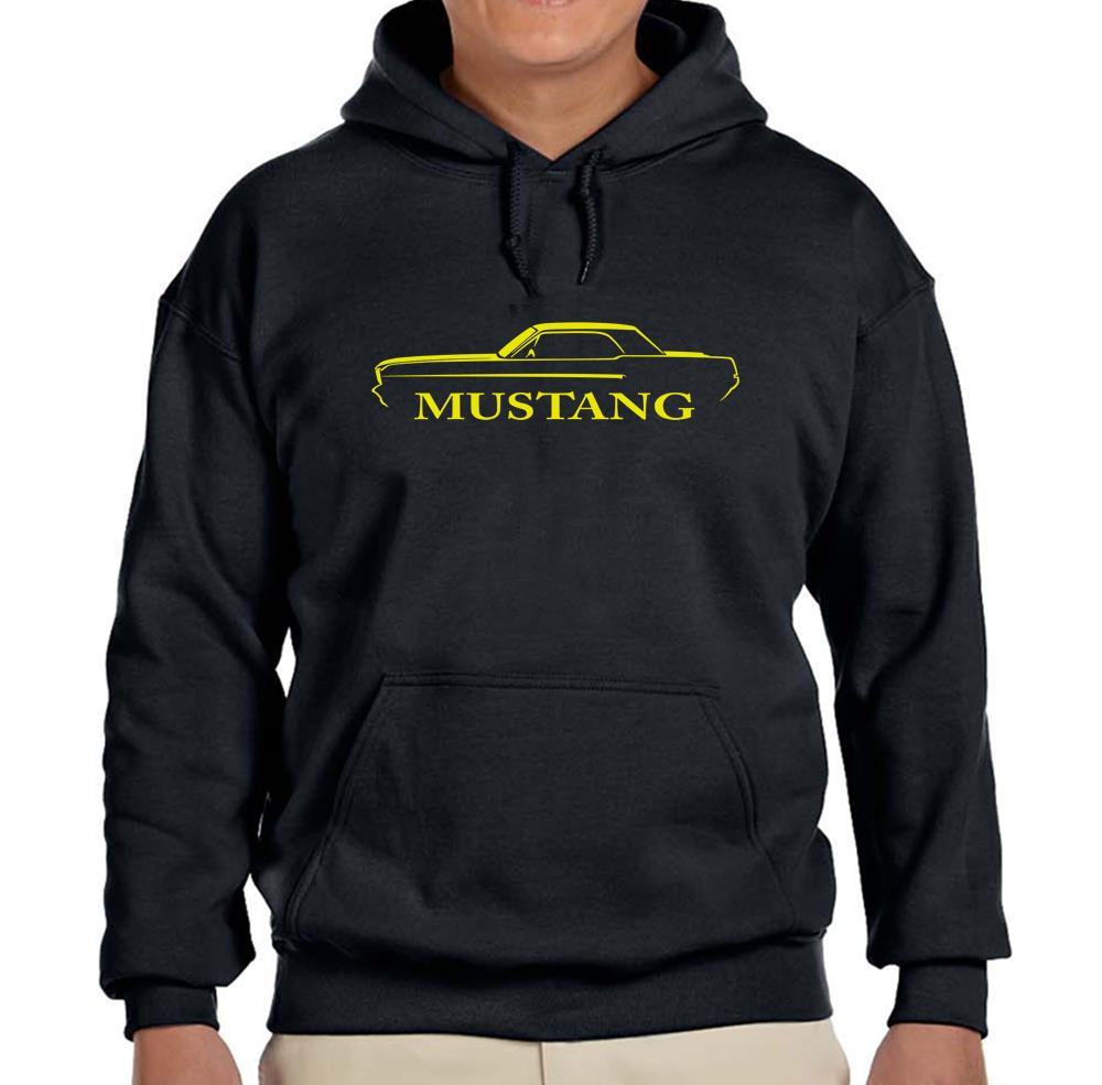 1964 Ford Mustang Coupe Classic Black Hoodie Sweatshirt FREE SHIP - Picture 7 of 7