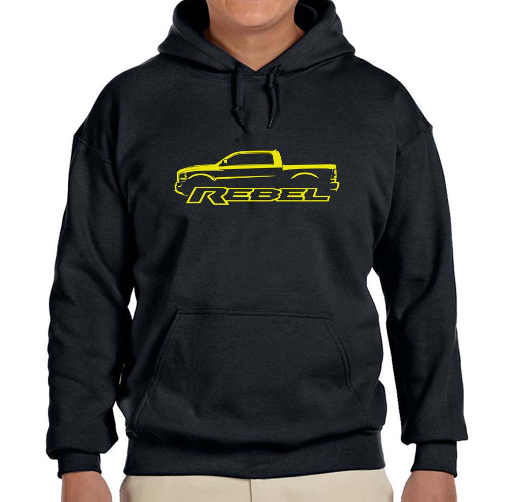 RAM Rebel Pickup Truck Black Hoodie Sweatshirt FREE SHIP | eBay