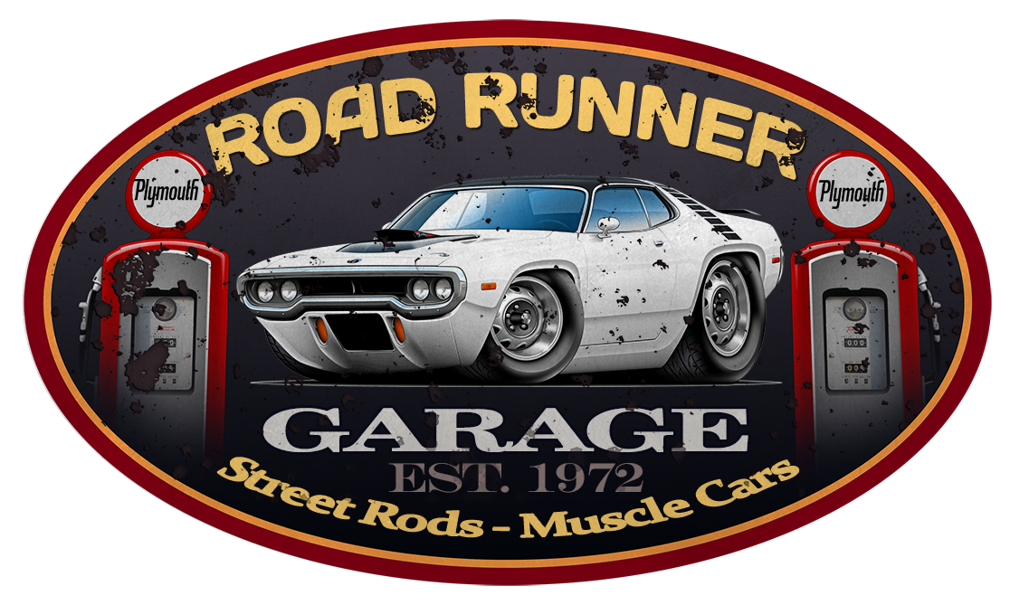 1972 Plymouth Road Runner Garage Sign Wall Art Graphic Sticker - Picture 2 of 4
