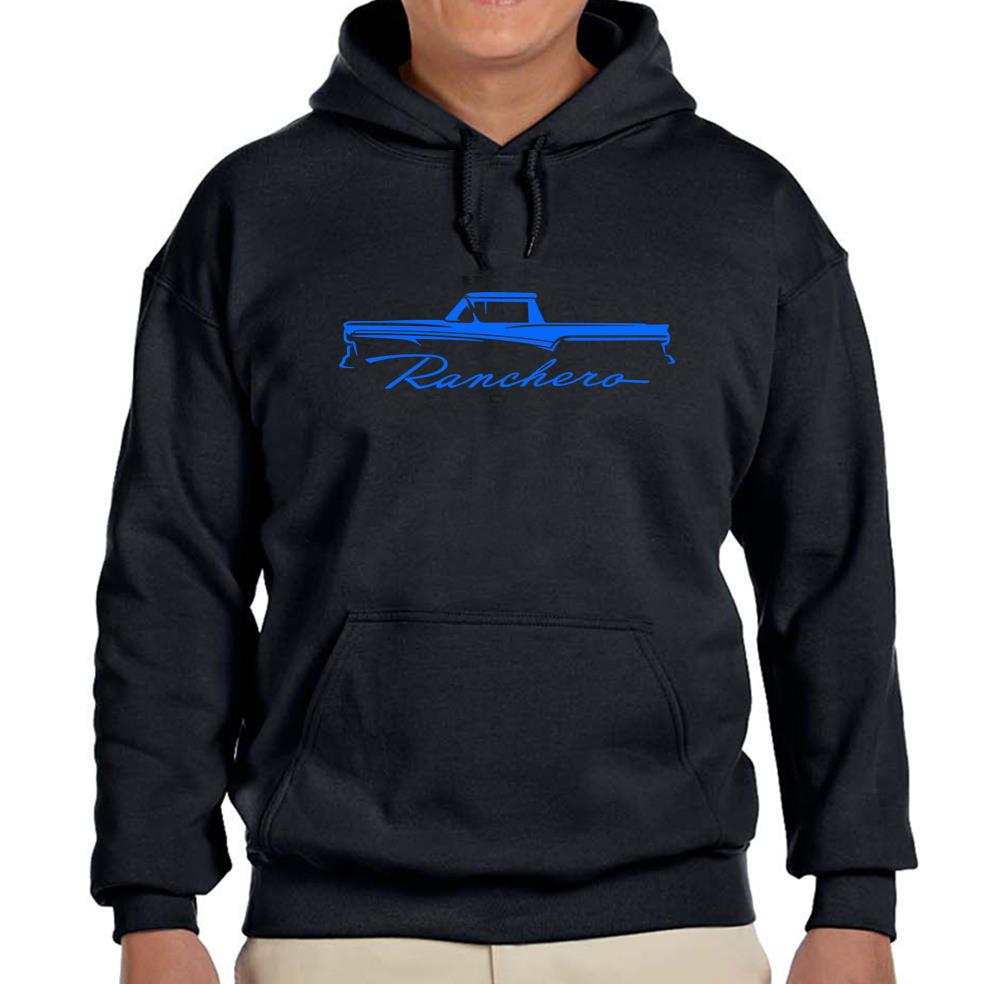 Felpa nera con cappuccio Ford Ranchero Truck 1957 1958 1959 SPEDIZIONE GRATUITA - Foto 2 di 7
