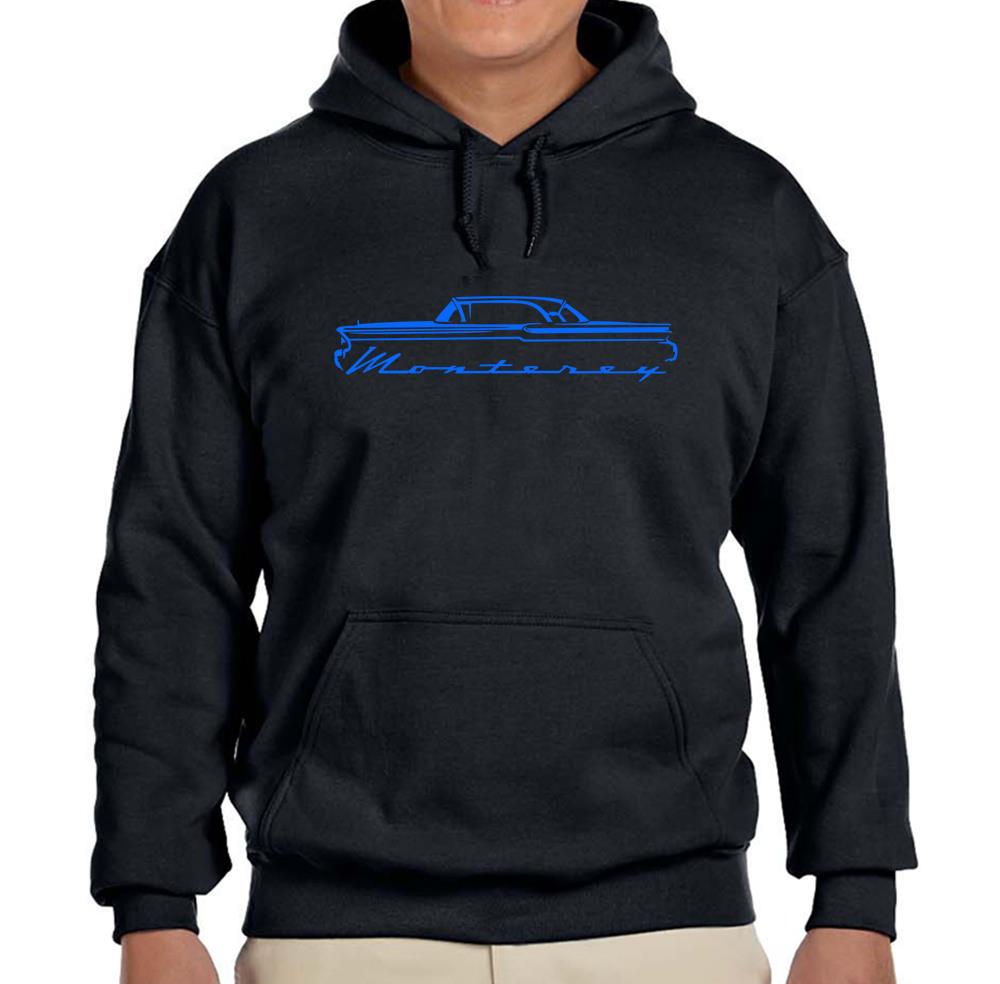 1957 1958 Mercury Monterey Hardtop Black Hoodie Sweatshirt FREE SHIP - Picture 2 of 7