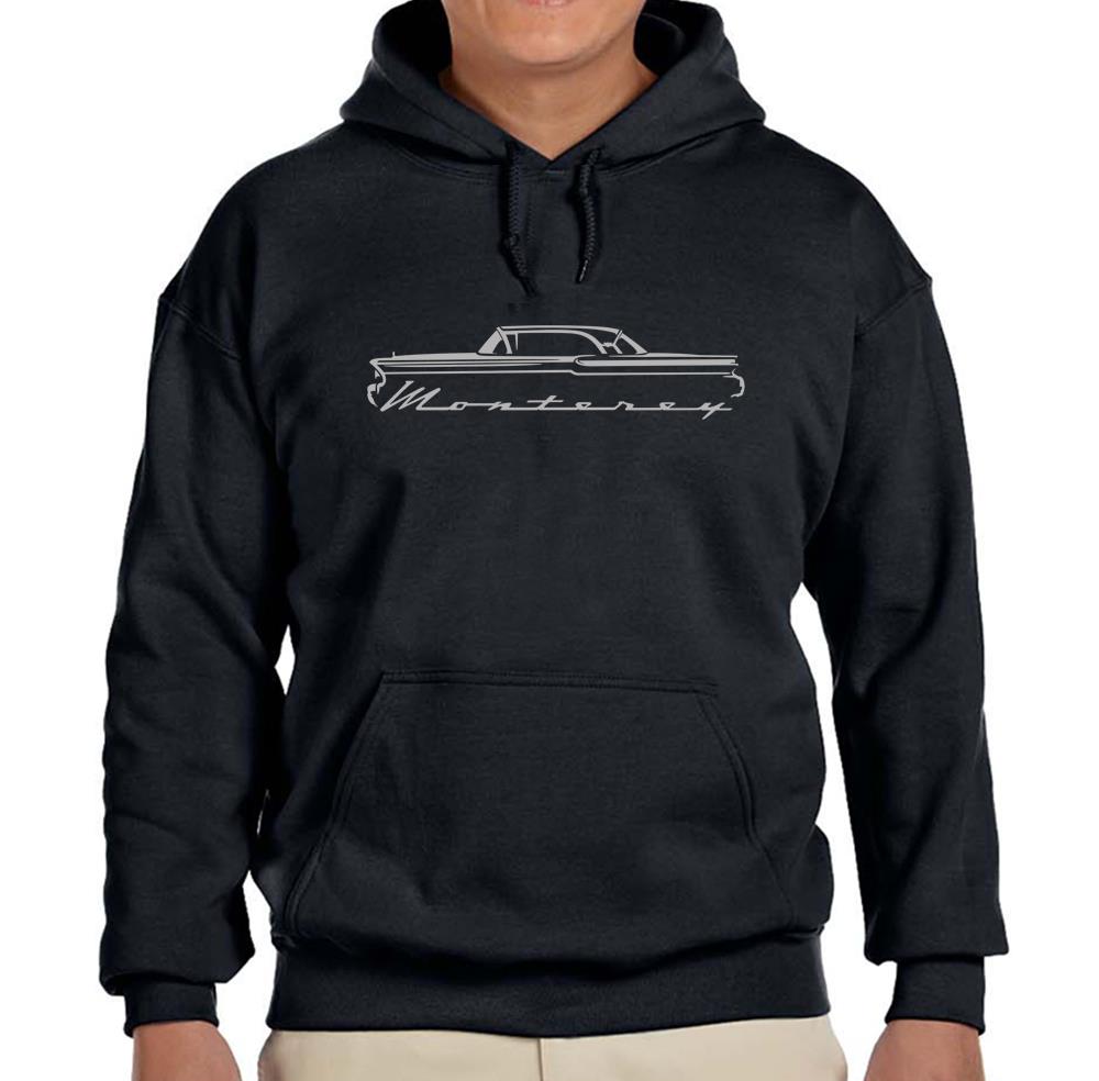 1957 1958 Mercury Monterey Hardtop Black Hoodie Sweatshirt FREE SHIP - Picture 6 of 7