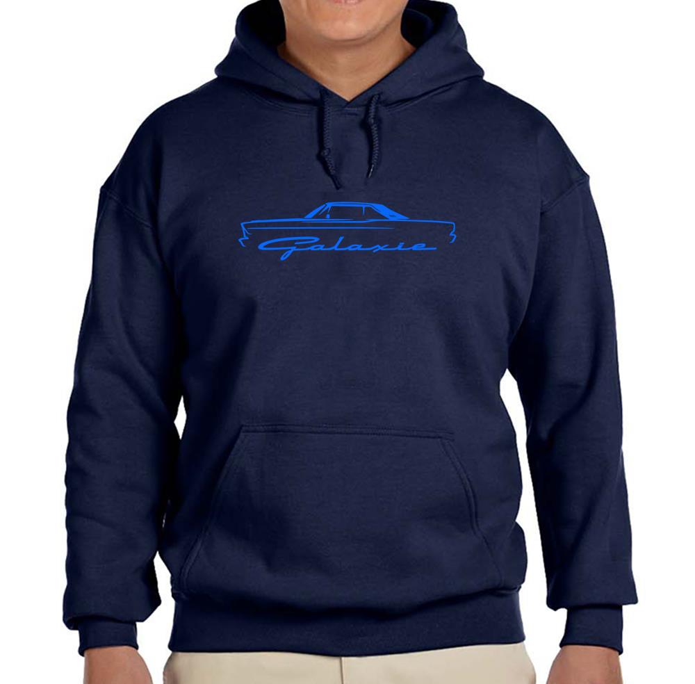 1965 1966 Ford Galaxie Hardtop klassisch marineblau Hoodie Sweatshirt KOSTENLOSER VERSAND - Bild 2 von 7