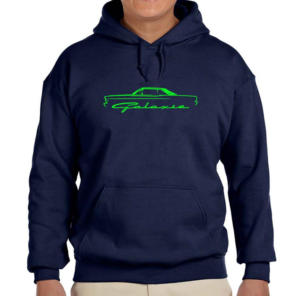 1965 1966 Ford Galaxie Hardtop klassisch marineblau Hoodie Sweatshirt KOSTENLOSER VERSAND - Bild 3 von 7