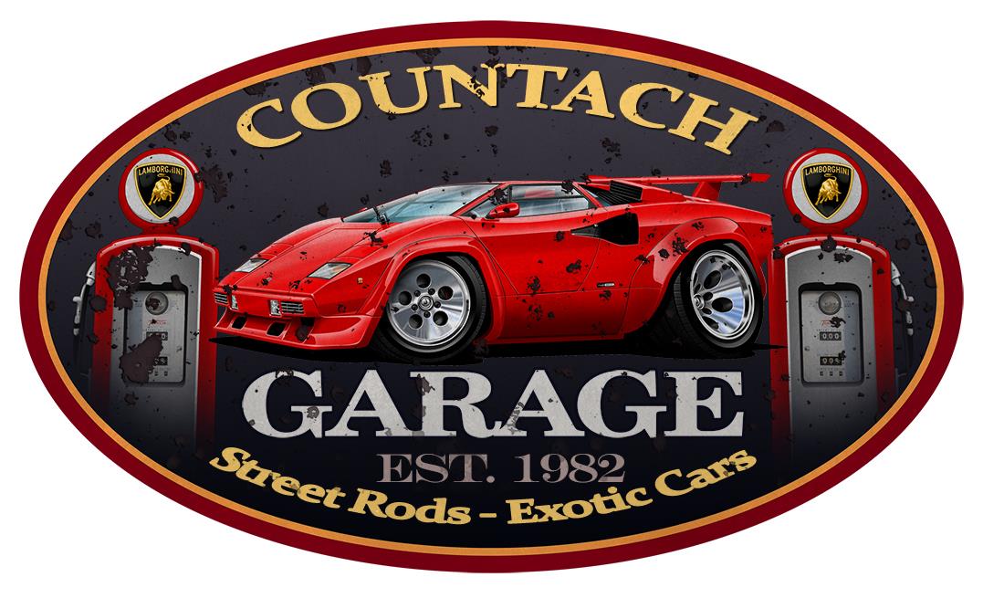 Lamborghini Countach Exotic Car Garage Sign Wall Art Graphic Sticker