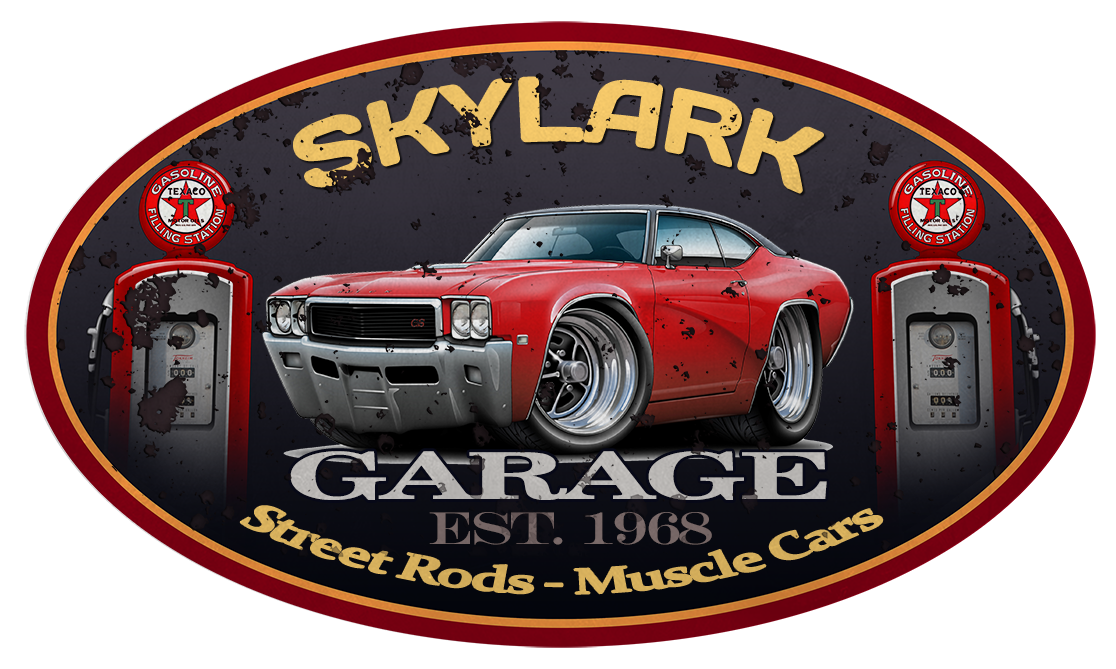 1968 Buick Skylark GS Hardtop Classic Car Garage Sign Wall Art Graphic Sticker