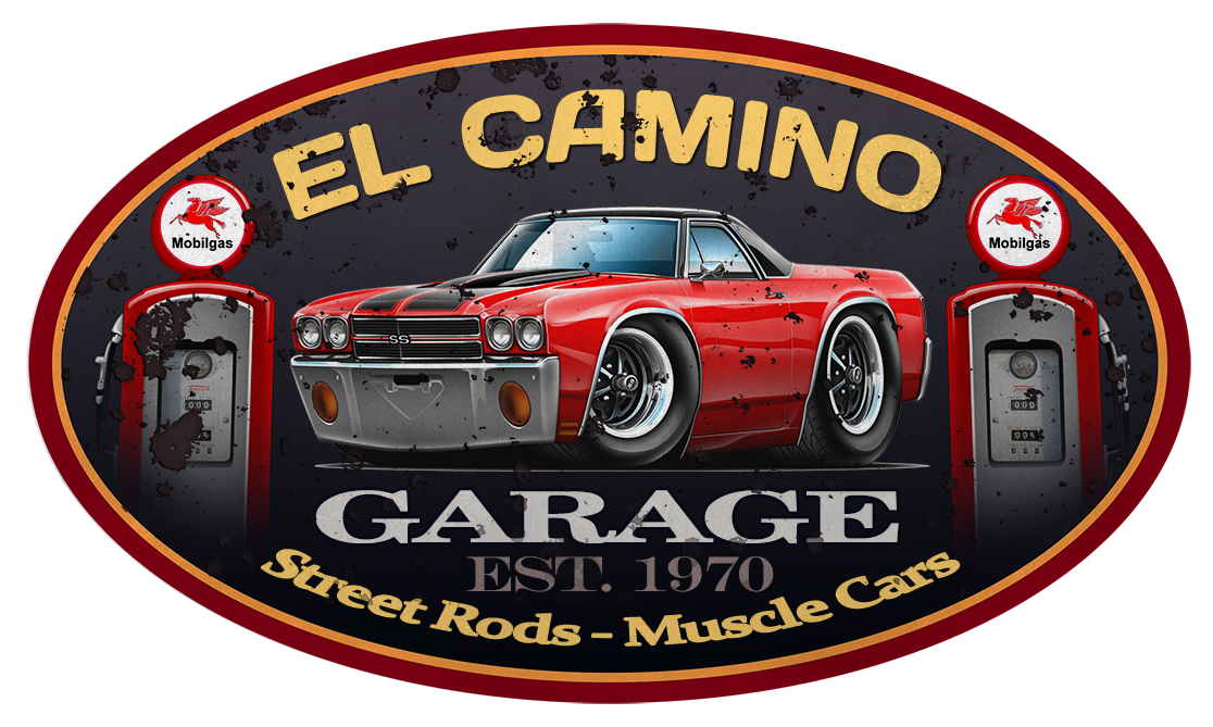 1970 Chevy El Camino SS Truck Garage Sign Wall Art Graphic Sticker
