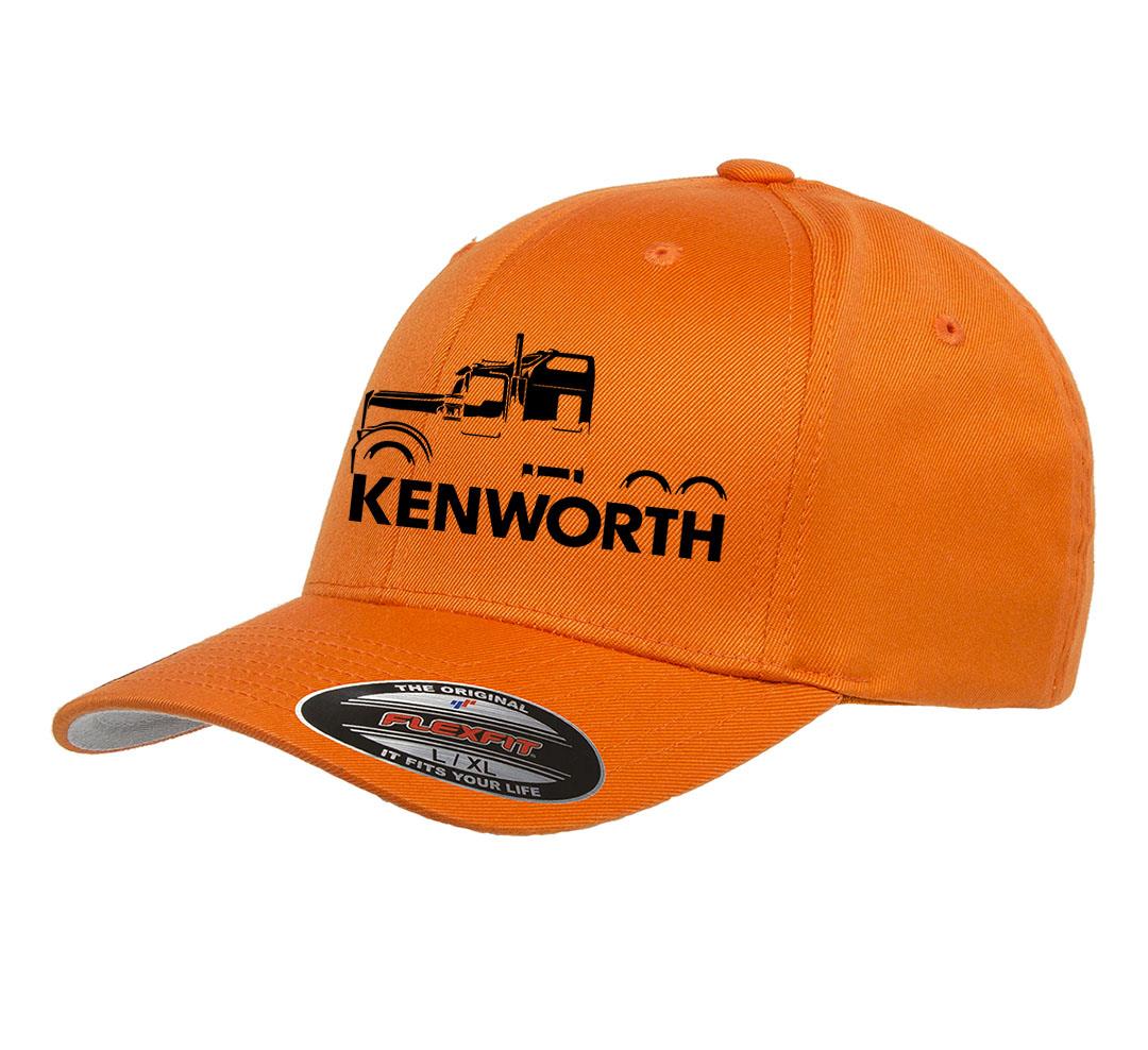 Big Rig KW W900 Semi Truck Flexfit Cap – Embroidered Outline Design Mesh Trucker Hat For Men - View #6