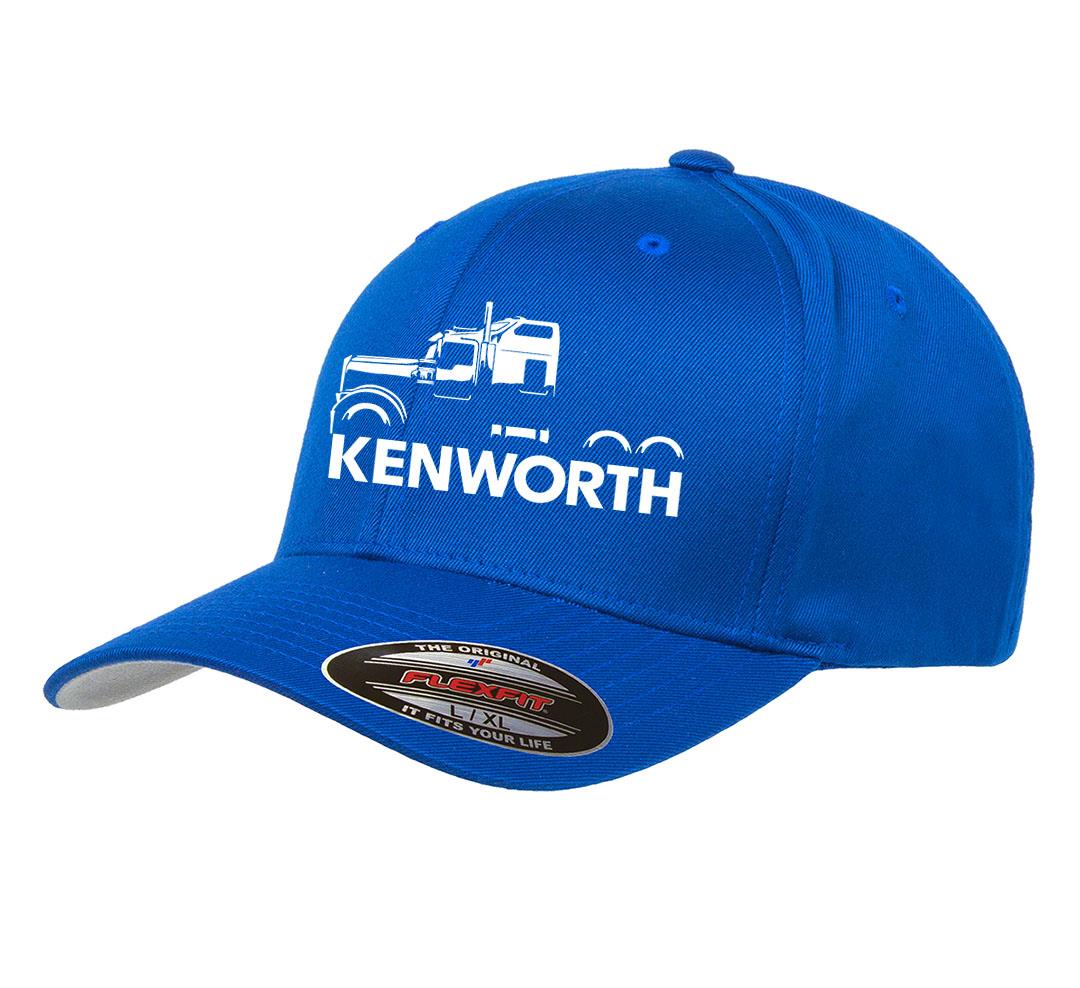 Big Rig KW W900 Semi Truck Flexfit Cap – Embroidered Outline Design Mesh Trucker Hat For Men - View #5