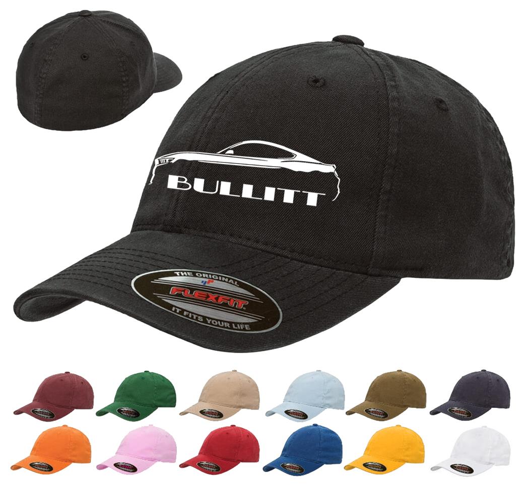 BULLITT 2019 Ford Mustang Classic Outline Design Hat Cap - Picture 2 of 11