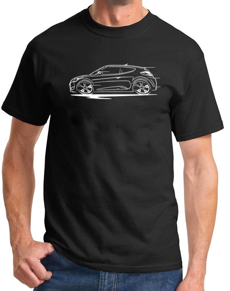 Veloster Sports Car Redline Design Classic Tshirt NEW - Picture 2 of 14