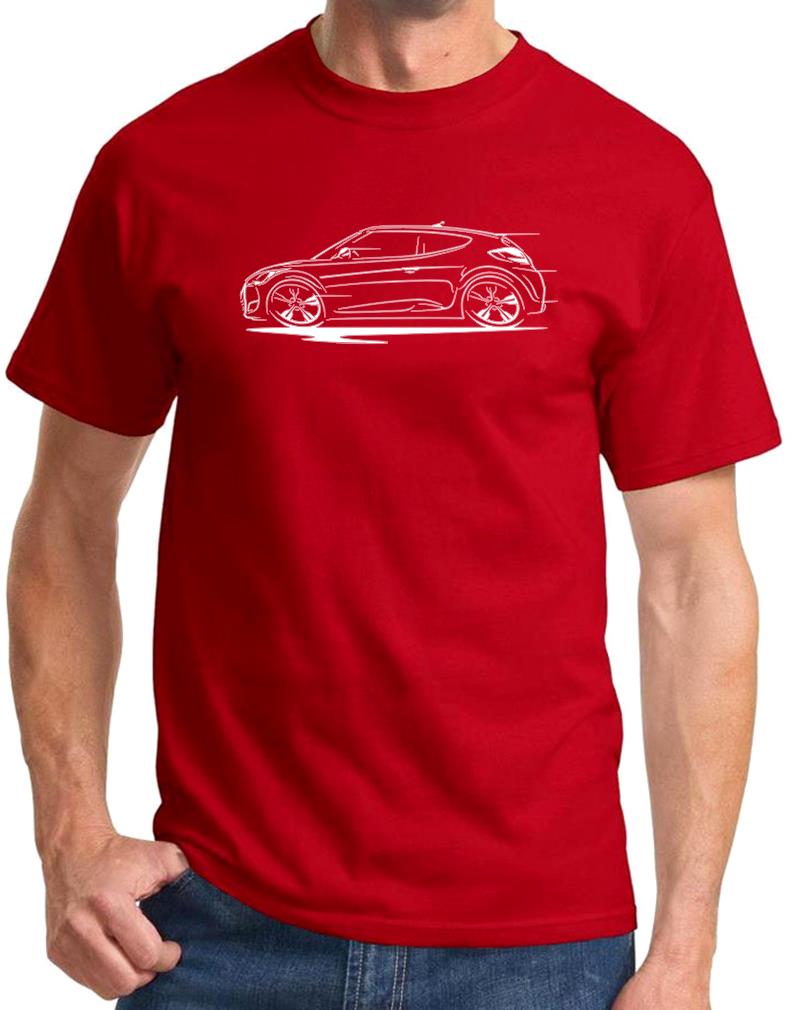 Veloster Sports Car Redline Design Classic Tshirt NEW - Picture 14 of 14