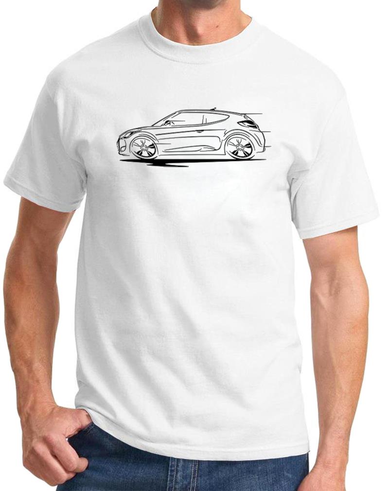 Veloster Sports Car Redline Design Classic Tshirt NEW - Picture 5 of 14