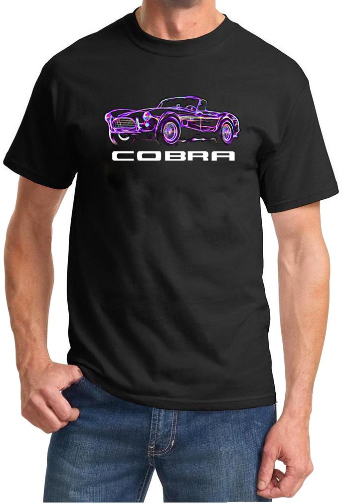 Shelby Cobra 289 Exotic Car Classic Neon Design Tshirt NEW FREE SHIP - Picture 10 of 10