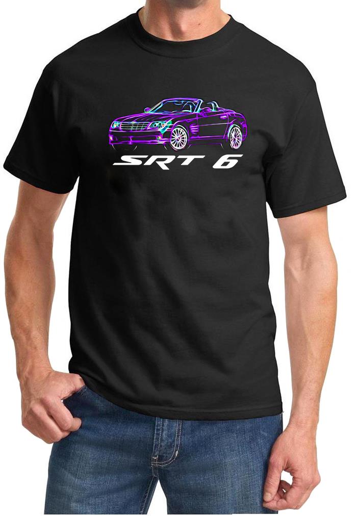 Chrysler Crossfire SRT6 Convertible Sports Car Neon Design Tshirt NEW FREE SHIP - Picture 10 of 10