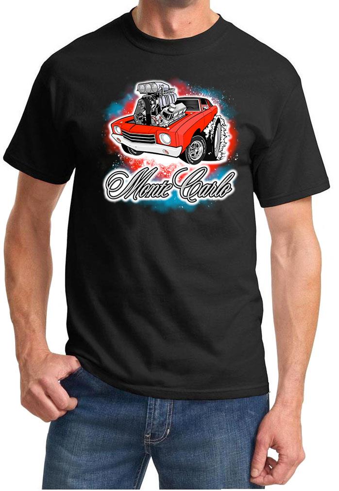 1970 Monte Carlo Red Car Pure American Muscle Design Tshirt NEU - Bild 2 von 13