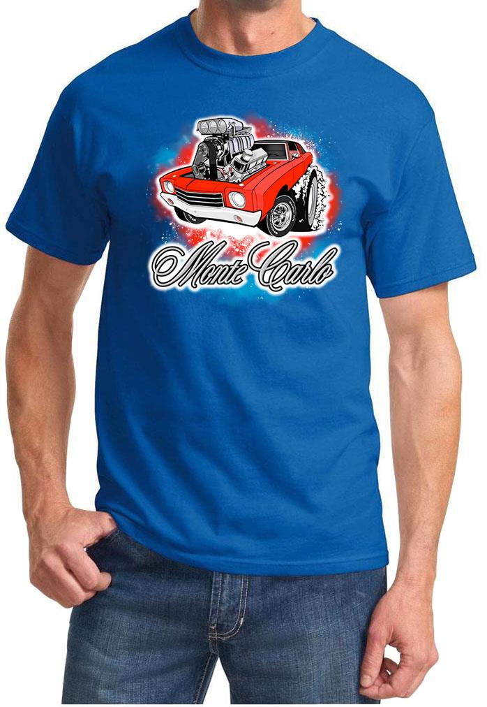 1970 Monte Carlo Red Car Pure American Muscle Design Tshirt NEU - Bild 13 von 13