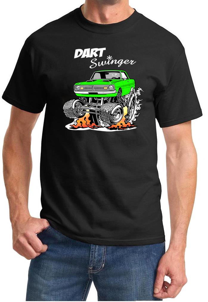 1970 1971 Dart Swinger Rad Rides Cartoon Design Tshirt NEW - Picture 2 of 12