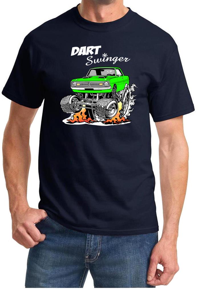 1970 1971 Dart Swinger Rad Rides Cartoon Design Tshirt NEW - Picture 3 of 12