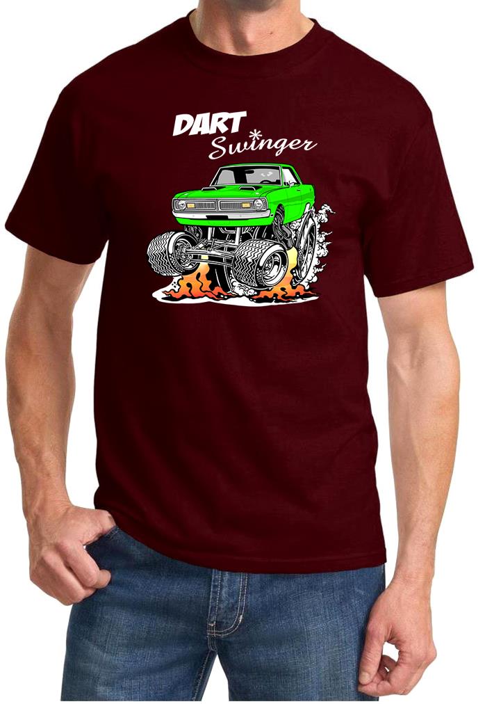 1970 1971 Dart Swinger Rad Rides Cartoon Design Tshirt NEW - Picture 5 of 12