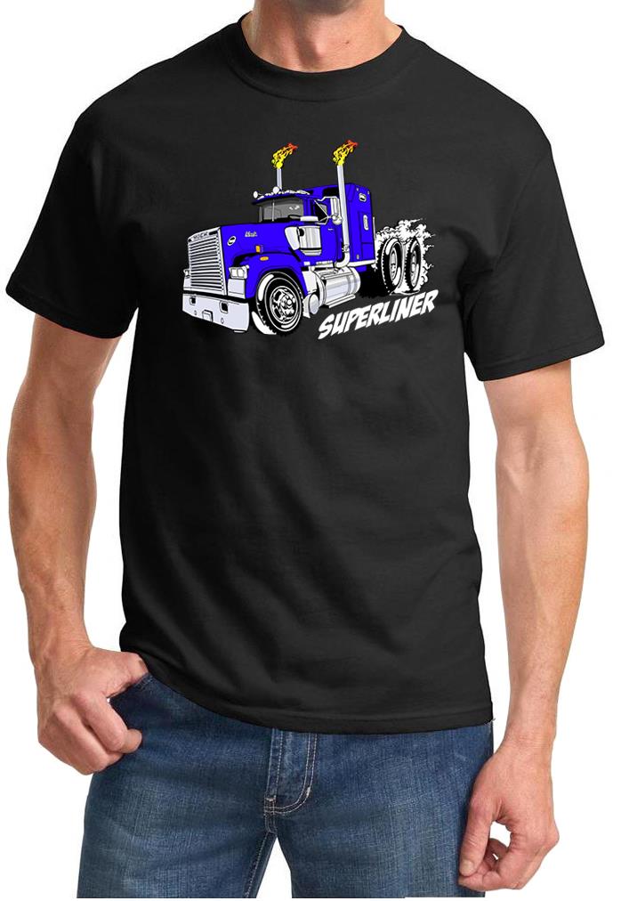 Superliner Semi Truck Rad Rides Cartoon Design Tshirt NEW