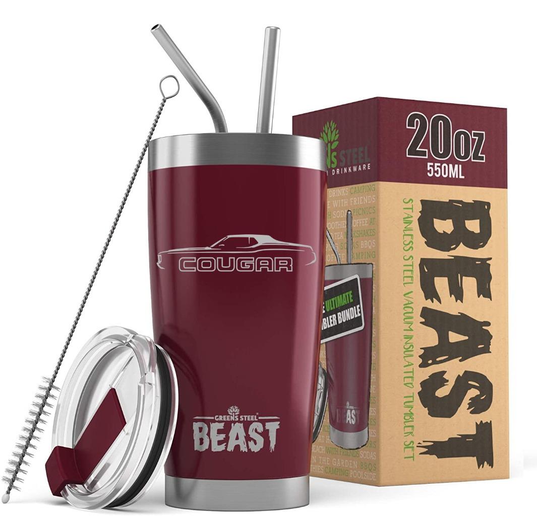 1971-73 Mercury Cougar Hardtop BEAST 20oz / 30oz Stainless Steel Tumbler - Picture 18 of 19
