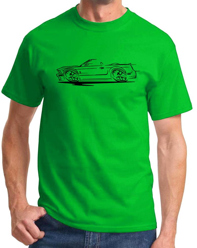 2007 2008 2009 Shelby GT500 Mustang Convertible Redline Design Tshirt NEW - Picture 12 of 14