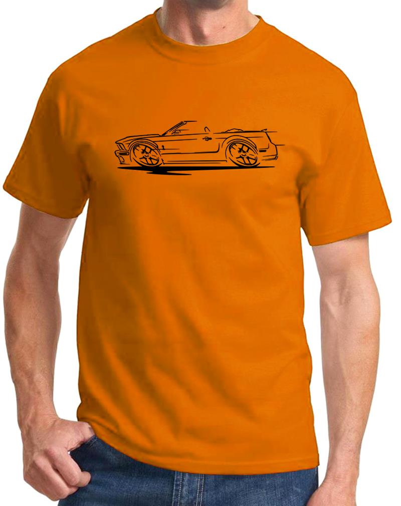 2007 2008 2009 Shelby GT500 Mustang Convertible Redline Design Tshirt NEW - Picture 11 of 14