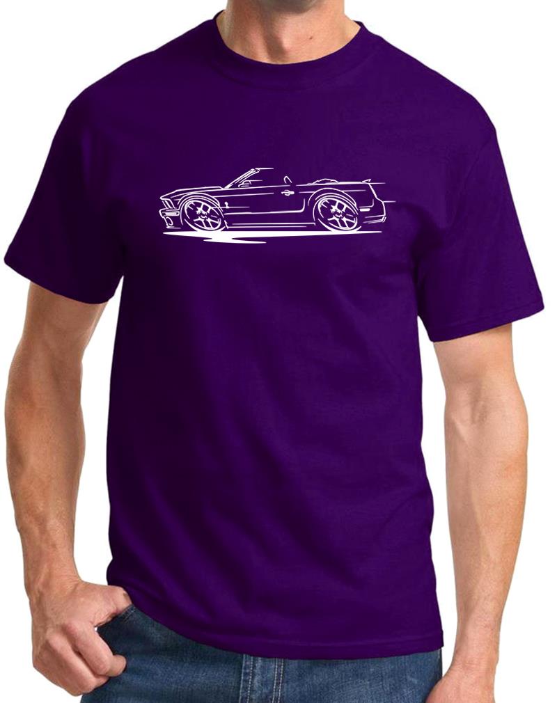 2007 2008 2009 Shelby GT500 Mustang Convertible Redline Design Tshirt NEW - Picture 8 of 14