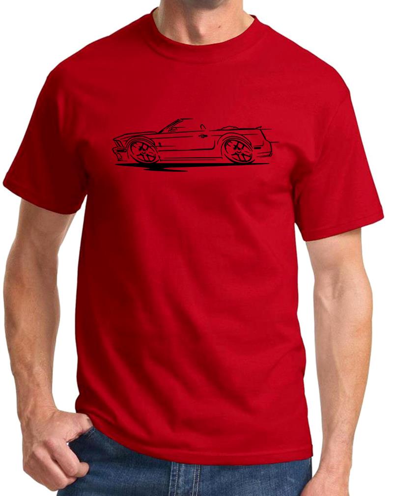 2007 2008 2009 Shelby GT500 Mustang Convertible Redline Design Tshirt NEW - Picture 14 of 14