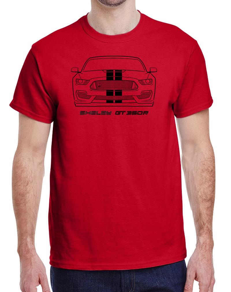 2016-20 Shelby GT350R Mustang Full Stripes Front End Design Tshirt NEW - Picture 20 of 23