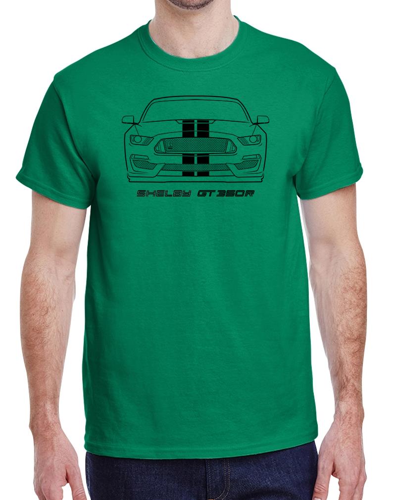 2016-20 Shelby GT350R Mustang Full Stripes Front End Design Tshirt NEW - Picture 21 of 23