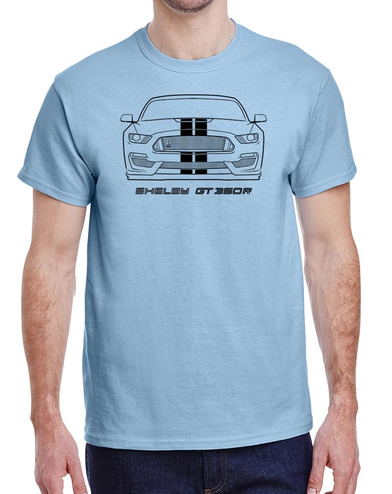 2016-20 Shelby GT350R Mustang Full Stripes Front End Design Tshirt NEW - Picture 18 of 23
