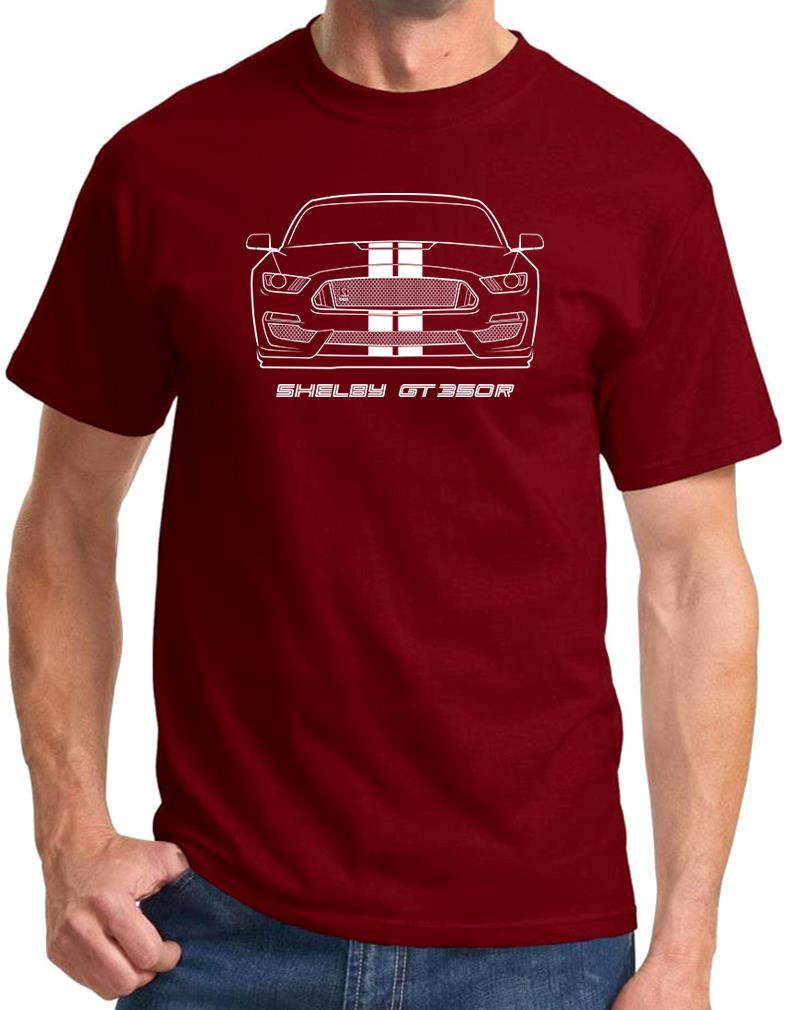 2016-20 Shelby GT350R Mustang Full Stripes Front End Design Tshirt NEW - Picture 11 of 23